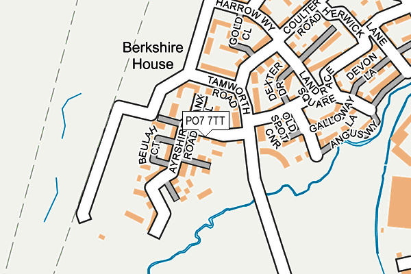 PO7 7TT map - OS OpenMap – Local (Ordnance Survey) PO7 7TT map - OS OpenMap – Local (Ordnance Survey)