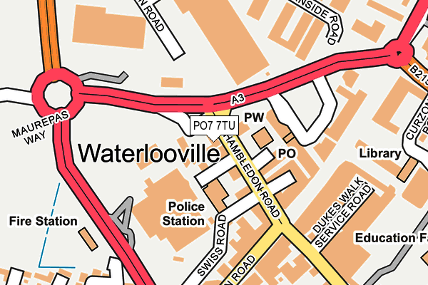 PO7 7TU map - OS OpenMap – Local (Ordnance Survey) PO7 7TU map - OS OpenMap – Local (Ordnance Survey)