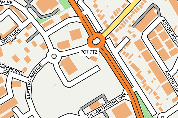 PO7 7TZ map - OS OpenMap – Local (Ordnance Survey) PO7 7TZ map - OS OpenMap – Local (Ordnance Survey)