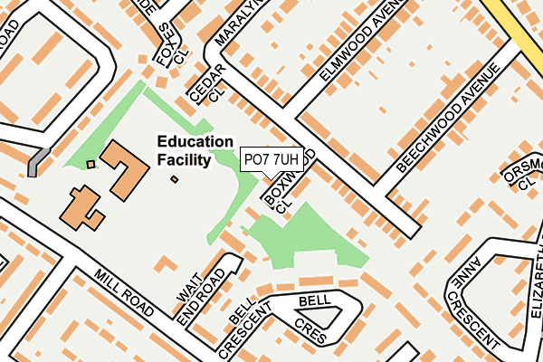 PO7 7UH map - OS OpenMap – Local (Ordnance Survey) PO7 7UH map - OS OpenMap – Local (Ordnance Survey)