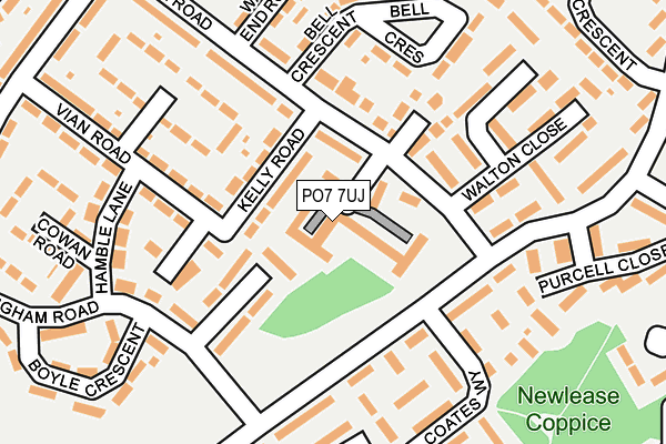 PO7 7UJ map - OS OpenMap – Local (Ordnance Survey) PO7 7UJ map - OS OpenMap – Local (Ordnance Survey)