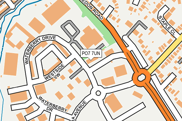 PO7 7UN map - OS OpenMap – Local (Ordnance Survey) PO7 7UN map - OS OpenMap – Local (Ordnance Survey)