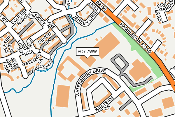 PO7 7WW map - OS OpenMap – Local (Ordnance Survey) PO7 7WW map - OS OpenMap – Local (Ordnance Survey)