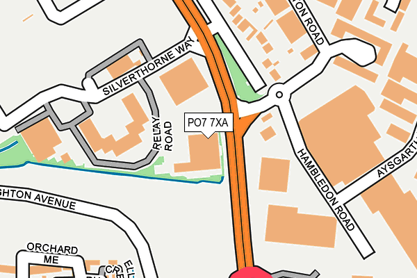 PO7 7XA map - OS OpenMap – Local (Ordnance Survey) PO7 7XA map - OS OpenMap – Local (Ordnance Survey)