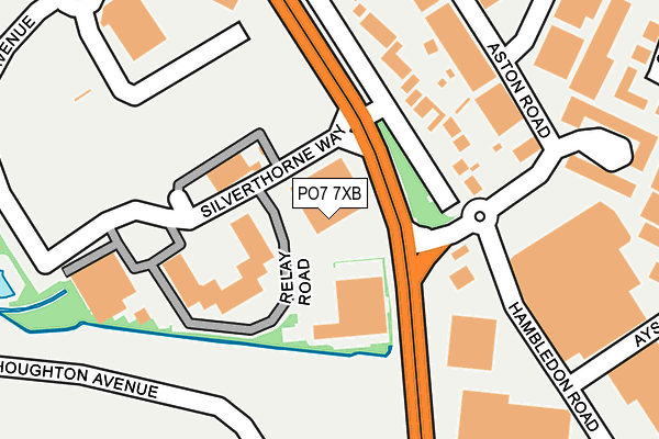 PO7 7XB map - OS OpenMap – Local (Ordnance Survey) PO7 7XB map - OS OpenMap – Local (Ordnance Survey)