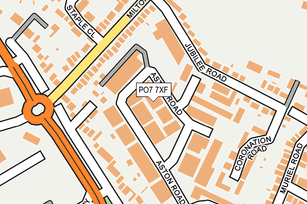 PO7 7XF map - OS OpenMap – Local (Ordnance Survey) PO7 7XF map - OS OpenMap – Local (Ordnance Survey)