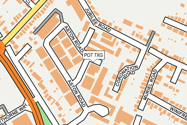 PO7 7XG map - OS OpenMap – Local (Ordnance Survey) PO7 7XG map - OS OpenMap – Local (Ordnance Survey)