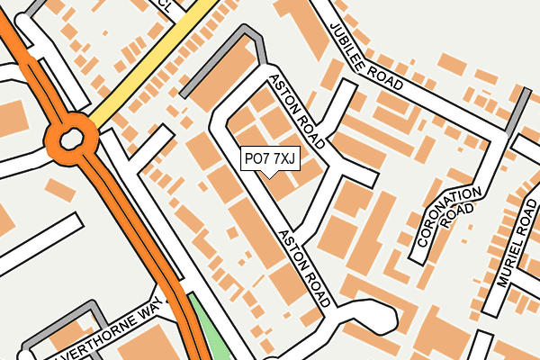 PO7 7XJ map - OS OpenMap – Local (Ordnance Survey) PO7 7XJ map - OS OpenMap – Local (Ordnance Survey)
