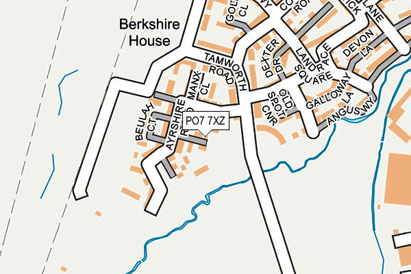 PO7 7XZ map - OS OpenMap – Local (Ordnance Survey) PO7 7XZ map - OS OpenMap – Local (Ordnance Survey)