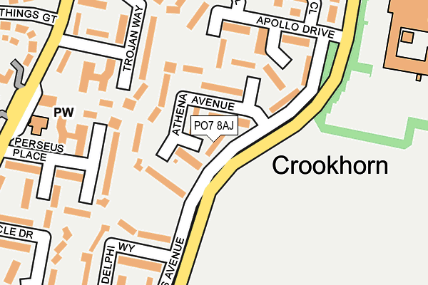PO7 8AJ map - OS OpenMap – Local (Ordnance Survey) PO7 8AJ map - OS OpenMap – Local (Ordnance Survey)
