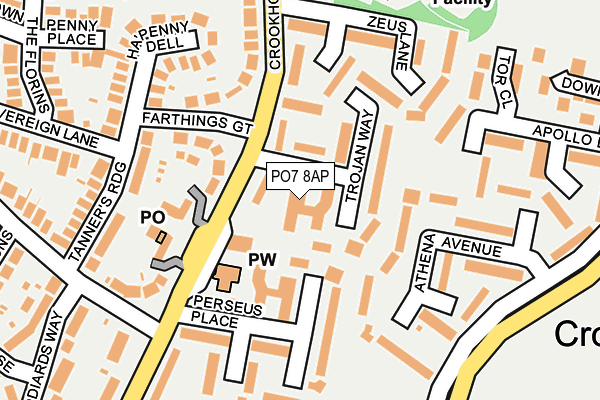 PO7 8AP map - OS OpenMap – Local (Ordnance Survey) PO7 8AP map - OS OpenMap – Local (Ordnance Survey)