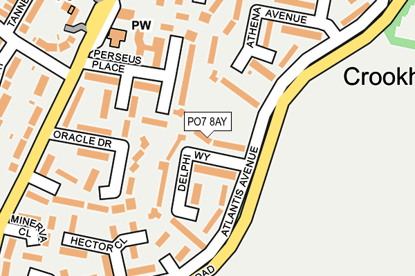 PO7 8AY map - OS OpenMap – Local (Ordnance Survey) PO7 8AY map - OS OpenMap – Local (Ordnance Survey)