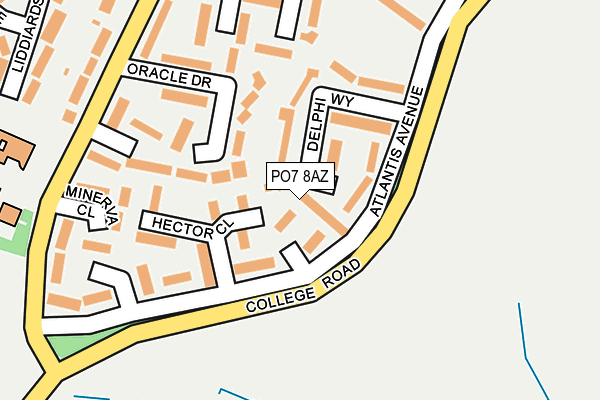 PO7 8AZ map - OS OpenMap – Local (Ordnance Survey) PO7 8AZ map - OS OpenMap – Local (Ordnance Survey)