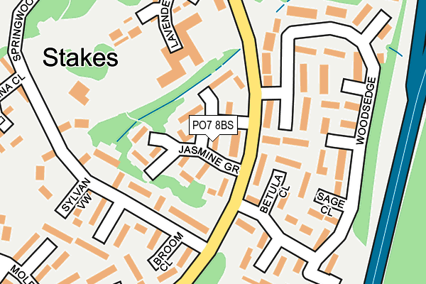 PO7 8BS map - OS OpenMap – Local (Ordnance Survey) PO7 8BS map - OS OpenMap – Local (Ordnance Survey)