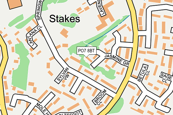 PO7 8BT map - OS OpenMap – Local (Ordnance Survey) PO7 8BT map - OS OpenMap – Local (Ordnance Survey)