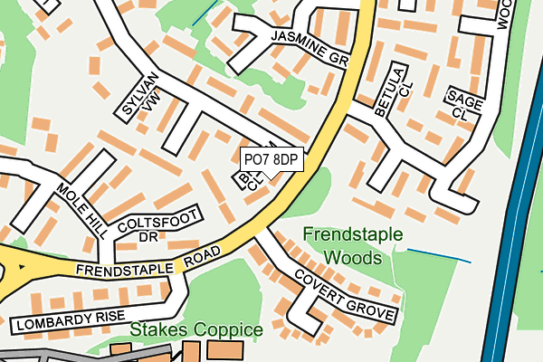PO7 8DP map - OS OpenMap – Local (Ordnance Survey) PO7 8DP map - OS OpenMap – Local (Ordnance Survey)