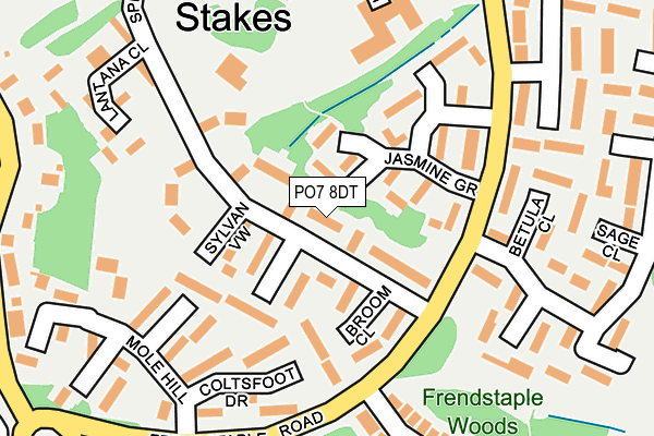 PO7 8DT map - OS OpenMap – Local (Ordnance Survey) PO7 8DT map - OS OpenMap – Local (Ordnance Survey)