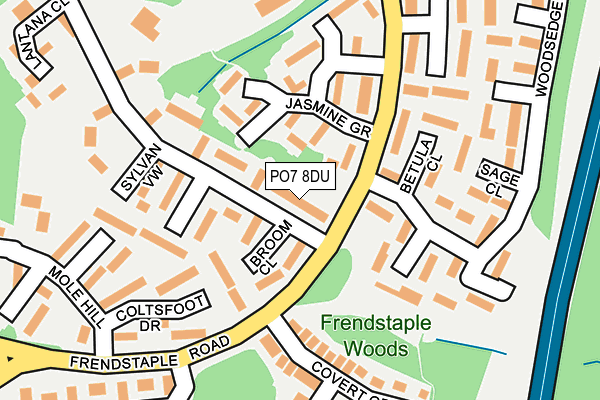 PO7 8DU map - OS OpenMap – Local (Ordnance Survey) PO7 8DU map - OS OpenMap – Local (Ordnance Survey)