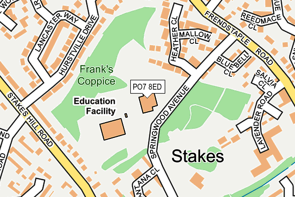 PO7 8ED map - OS OpenMap – Local (Ordnance Survey) PO7 8ED map - OS OpenMap – Local (Ordnance Survey)