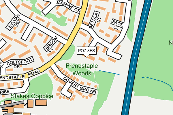 PO7 8ES map - OS OpenMap – Local (Ordnance Survey) PO7 8ES map - OS OpenMap – Local (Ordnance Survey)
