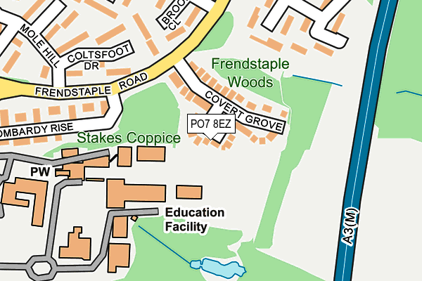 PO7 8EZ map - OS OpenMap – Local (Ordnance Survey) PO7 8EZ map - OS OpenMap – Local (Ordnance Survey)