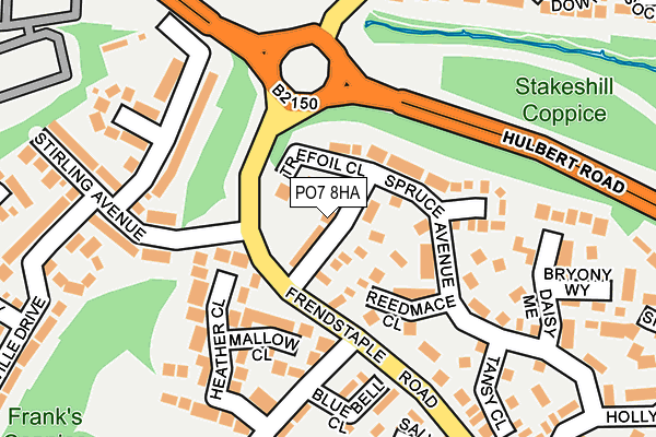 PO7 8HA map - OS OpenMap – Local (Ordnance Survey) PO7 8HA map - OS OpenMap – Local (Ordnance Survey)