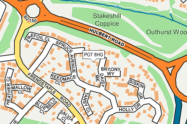 PO7 8HG map - OS OpenMap – Local (Ordnance Survey) PO7 8HG map - OS OpenMap – Local (Ordnance Survey)
