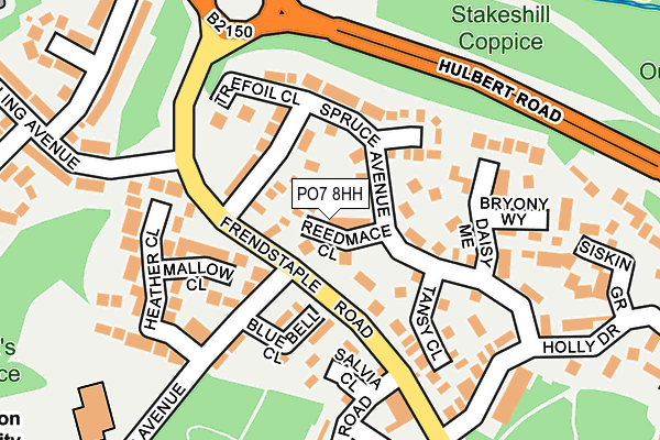 PO7 8HH map - OS OpenMap – Local (Ordnance Survey) PO7 8HH map - OS OpenMap – Local (Ordnance Survey)