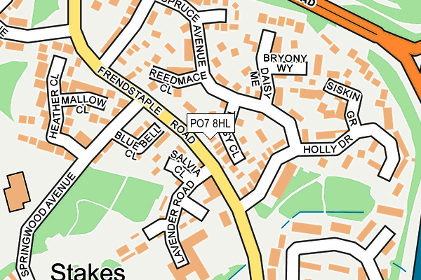 PO7 8HL map - OS OpenMap – Local (Ordnance Survey) PO7 8HL map - OS OpenMap – Local (Ordnance Survey)