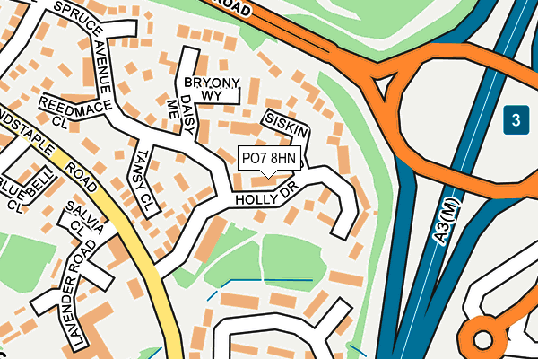 PO7 8HN map - OS OpenMap – Local (Ordnance Survey) PO7 8HN map - OS OpenMap – Local (Ordnance Survey)