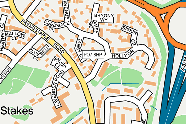 PO7 8HP map - OS OpenMap – Local (Ordnance Survey) PO7 8HP map - OS OpenMap – Local (Ordnance Survey)