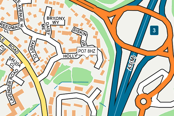 PO7 8HZ map - OS OpenMap – Local (Ordnance Survey) PO7 8HZ map - OS OpenMap – Local (Ordnance Survey)