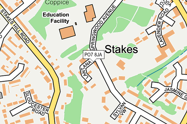 PO7 8JA map - OS OpenMap – Local (Ordnance Survey) PO7 8JA map - OS OpenMap – Local (Ordnance Survey)