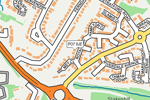 PO7 8JE map - OS OpenMap – Local (Ordnance Survey) PO7 8JE map - OS OpenMap – Local (Ordnance Survey)