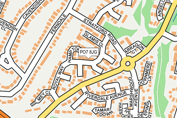 PO7 8JG map - OS OpenMap – Local (Ordnance Survey) PO7 8JG map - OS OpenMap – Local (Ordnance Survey)