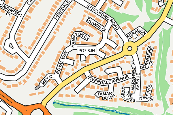 PO7 8JH map - OS OpenMap – Local (Ordnance Survey) PO7 8JH map - OS OpenMap – Local (Ordnance Survey)