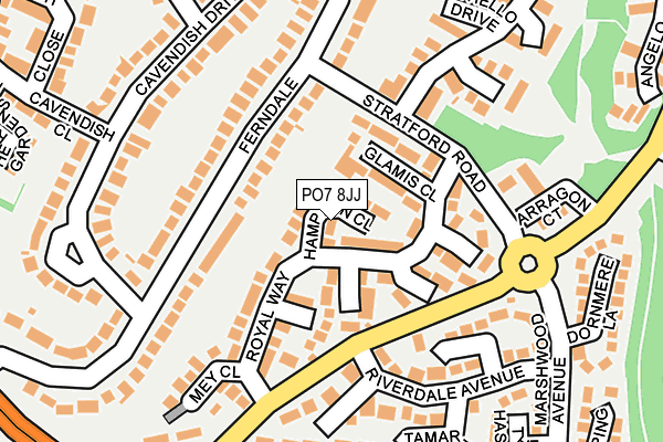 PO7 8JJ map - OS OpenMap – Local (Ordnance Survey) PO7 8JJ map - OS OpenMap – Local (Ordnance Survey)
