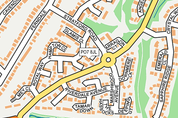 PO7 8JL map - OS OpenMap – Local (Ordnance Survey) PO7 8JL map - OS OpenMap – Local (Ordnance Survey)