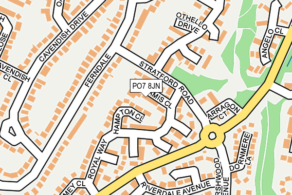 PO7 8JN map - OS OpenMap – Local (Ordnance Survey) PO7 8JN map - OS OpenMap – Local (Ordnance Survey)