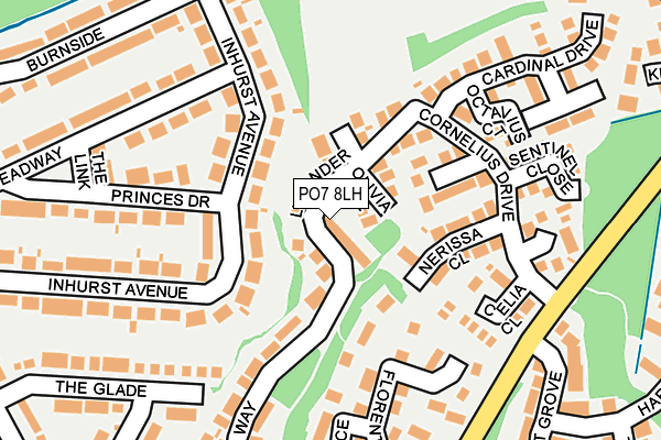 PO7 8LH map - OS OpenMap – Local (Ordnance Survey) PO7 8LH map - OS OpenMap – Local (Ordnance Survey)