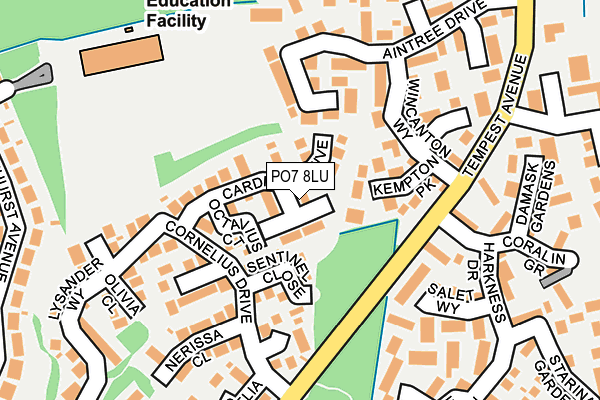 PO7 8LU map - OS OpenMap – Local (Ordnance Survey) PO7 8LU map - OS OpenMap – Local (Ordnance Survey)