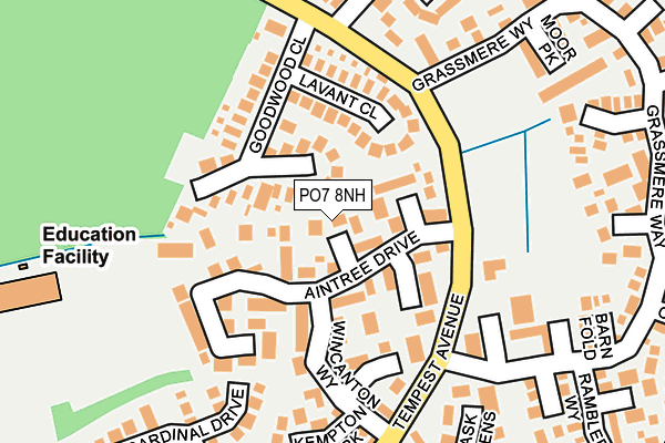 PO7 8NH map - OS OpenMap – Local (Ordnance Survey) PO7 8NH map - OS OpenMap – Local (Ordnance Survey)