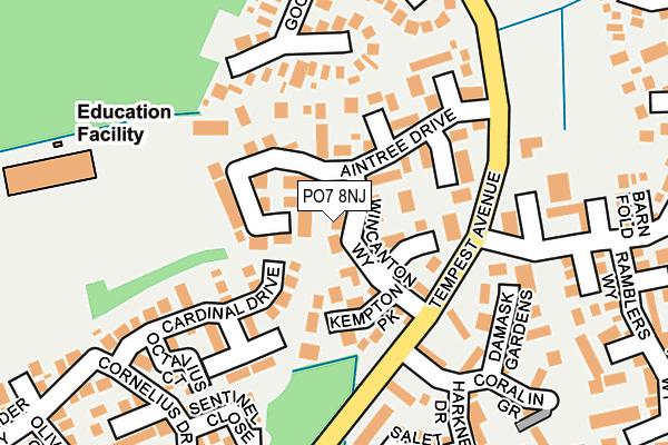 PO7 8NJ map - OS OpenMap – Local (Ordnance Survey) PO7 8NJ map - OS OpenMap – Local (Ordnance Survey)