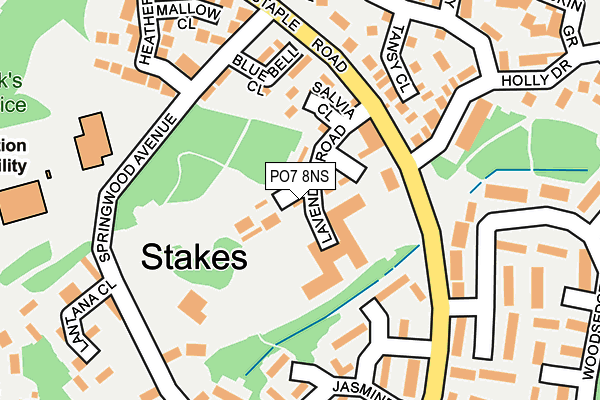 PO7 8NS map - OS OpenMap – Local (Ordnance Survey) PO7 8NS map - OS OpenMap – Local (Ordnance Survey)