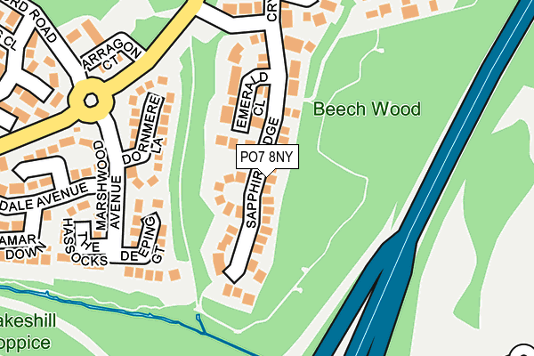 PO7 8NY map - OS OpenMap – Local (Ordnance Survey) PO7 8NY map - OS OpenMap – Local (Ordnance Survey)