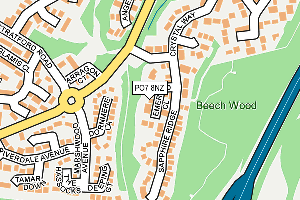 PO7 8NZ map - OS OpenMap – Local (Ordnance Survey) PO7 8NZ map - OS OpenMap – Local (Ordnance Survey)