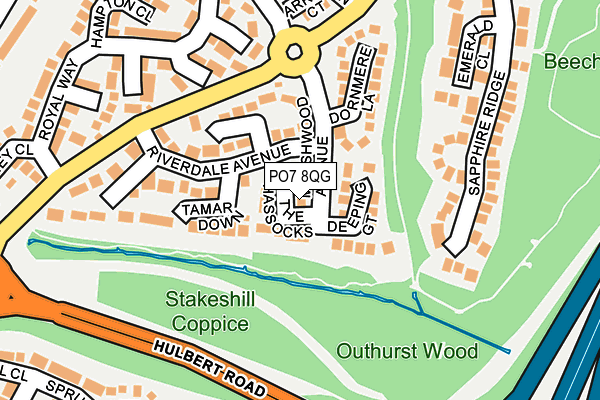PO7 8QG map - OS OpenMap – Local (Ordnance Survey) PO7 8QG map - OS OpenMap – Local (Ordnance Survey)