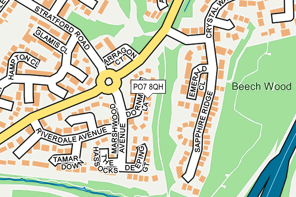 PO7 8QH map - OS OpenMap – Local (Ordnance Survey) PO7 8QH map - OS OpenMap – Local (Ordnance Survey)