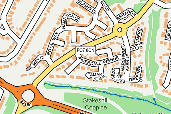 PO7 8QN map - OS OpenMap – Local (Ordnance Survey) PO7 8QN map - OS OpenMap – Local (Ordnance Survey)