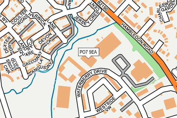 PO7 9EA map - OS OpenMap – Local (Ordnance Survey) PO7 9EA map - OS OpenMap – Local (Ordnance Survey)